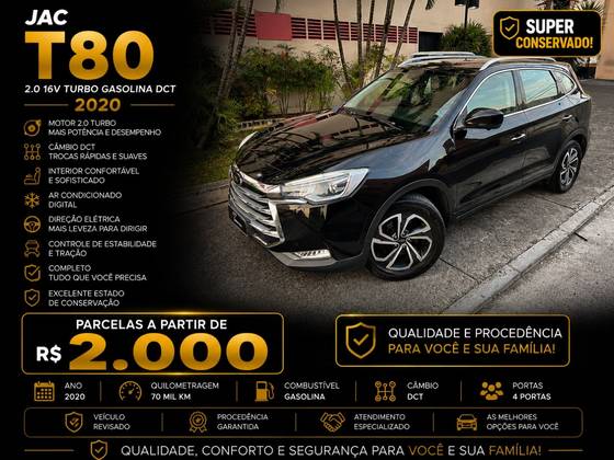 JAC T80 2.0 16V TURBO GASOLINA DCT JAC T80 2.0 16V TURBO GASOLINA DCT